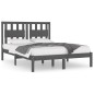 vidaXL Estructura de cama de madera maciza de pino gris 200x200 cm vidaXL Estructura de cama de madera maciza de pino gris 200x200 cm