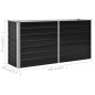 vidaXL Arriate de acero galvanizado gris antracita 160x40x77 cm vidaXL Arriate de acero galvanizado gris antracita 160x40x77 cm