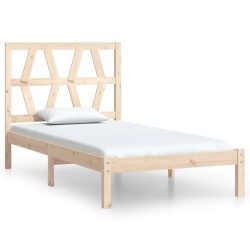 vidaXL Estructura de cama de madera maciza de pino 90x200 cm