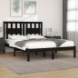 vidaXL Estructura de cama de madera maciza de pino negra 200x200 cm vidaXL Estructura de cama de madera maciza de pino negra 200x200 cm