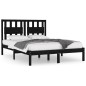 vidaXL Estructura de cama de madera maciza de pino negra 200x200 cm vidaXL Estructura de cama de madera maciza de pino negra 200x200 cm