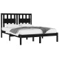 vidaXL Estructura de cama de madera maciza de pino negra 200x200 cm vidaXL Estructura de cama de madera maciza de pino negra 200x200 cm