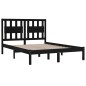 vidaXL Estructura de cama de madera maciza de pino negra 200x200 cm vidaXL Estructura de cama de madera maciza de pino negra 200x200 cm