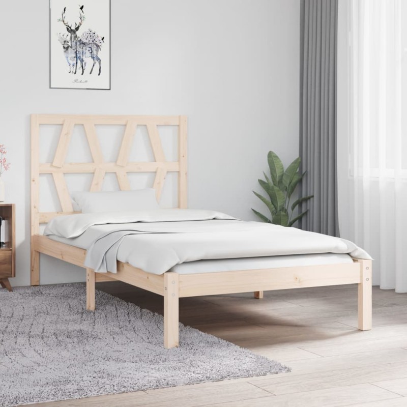 vidaXL Estructura de cama madera maciza de pino 100x200 cm vidaXL Estructura de cama madera maciza de pino 100x200 cm