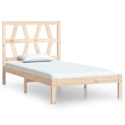 vidaXL Estructura de cama madera maciza de pino 100x200 cm