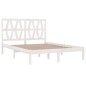 vidaXL Estructura de cama matrimonial madera de pino blanca 120x190 cm vidaXL Estructura de cama matrimonial madera de pino blanca 120x190 cm