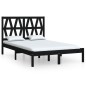 vidaXL Estructura de cama madera maciza de pino negro 120x200 cm vidaXL Estructura de cama madera maciza de pino negro 120x200 cm