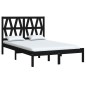 vidaXL Estructura de cama madera maciza de pino negro 120x200 cm vidaXL Estructura de cama madera maciza de pino negro 120x200 cm