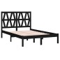 vidaXL Estructura de cama madera maciza de pino negro 120x200 cm vidaXL Estructura de cama madera maciza de pino negro 120x200 cm