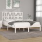 vidaXL Estructura de cama de madera maciza de pino blanco 160x200 cm