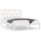 vidaXL Estructura de cama de madera maciza de pino blanco 160x200 cm