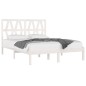 vidaXL Estructura de cama de madera maciza de pino blanco 160x200 cm