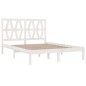 vidaXL Estructura de cama de madera maciza de pino blanco 160x200 cm
