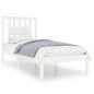 vidaXL Estructura de cama madera maciza de pino blanco 90x200 cm