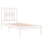 vidaXL Estructura de cama madera maciza de pino blanco 90x200 cm