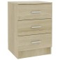 vidaXL Mesitas de noche 2 uds aglomerado color roble Sonoma 38x35x56cm vidaXL Mesitas de noche 2 uds aglomerado color roble Sonoma 38x35x56cm