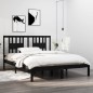 vidaXL Estructura de cama de madera maciza de pino negro 160x200 cm vidaXL Estructura de cama de madera maciza de pino negro 160x200 cm