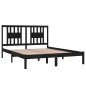 vidaXL Estructura de cama de madera maciza de pino negro 160x200 cm vidaXL Estructura de cama de madera maciza de pino negro 160x200 cm