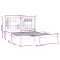 vidaXL Estructura de cama de madera maciza de pino negro 160x200 cm vidaXL Estructura de cama de madera maciza de pino negro 160x200 cm