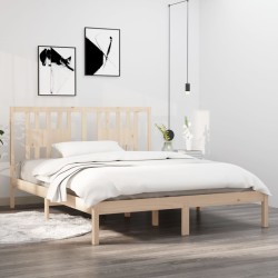 vidaXL Estructura de cama madera maciza de pino 140x200 cm