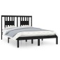 vidaXL Estructura de cama madera maciza negro 120x190 cm vidaXL Estructura de cama madera maciza negro 120x190 cm