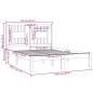 vidaXL Estructura de cama madera maciza negro 120x190 cm vidaXL Estructura de cama madera maciza negro 120x190 cm