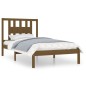 vidaXL Estructura de cama madera maciza de pino marrón miel 100x200 cm vidaXL Estructura de cama madera maciza de pino marrón miel 100x200 cm