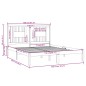 vidaXL Estructura de cama madera maciza 150x200 cm