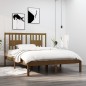 vidaXL Estructura de cama madera maciza de pino marrón miel 120x200 cm vidaXL Estructura de cama madera maciza de pino marrón miel 120x200 cm