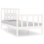 vidaXL Estructura de cama individual madera maciza blanco 75x190 cm