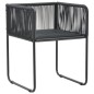 vidaXL Set de comedor de jardín de 5 piezas PVC ratán negro y marrón vidaXL Set de comedor de jardín de 5 piezas PVC ratán negro y marrón