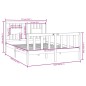 vidaXL Estructura de cama doble madera maciza negra 135x190 cm