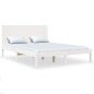 vidaXL Estructura de cama madera maciza de pino blanco 90x200 cm