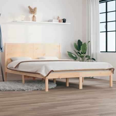vidaXL Estructura de cama madera maciza 150x200 cm