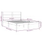 vidaXL Estructura de cama madera maciza 150x200 cm vidaXL Estructura de cama madera maciza 150x200 cm