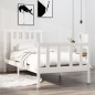 vidaXL Estructura de cama individual madera maciza blanca 90x190 cm vidaXL Estructura de cama individual madera maciza blanca 90x190 cm