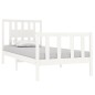 vidaXL Estructura de cama individual madera maciza blanca 90x190 cm vidaXL Estructura de cama individual madera maciza blanca 90x190 cm