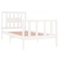 vidaXL Estructura de cama individual madera maciza blanca 90x190 cm vidaXL Estructura de cama individual madera maciza blanca 90x190 cm