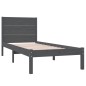 vidaXL Estructura de cama de madera maciza de pino gris 100x200 cm vidaXL Estructura de cama de madera maciza de pino gris 100x200 cm