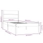 vidaXL Estructura de cama de madera maciza de pino gris 100x200 cm vidaXL Estructura de cama de madera maciza de pino gris 100x200 cm