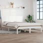 vidaXL Estructura de cama de madera maciza de pino blanco 160x200 cm vidaXL Estructura de cama de madera maciza de pino blanco 160x200 cm