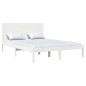 vidaXL Estructura de cama de madera maciza de pino blanco 160x200 cm vidaXL Estructura de cama de madera maciza de pino blanco 160x200 cm