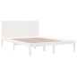 vidaXL Estructura de cama de madera maciza de pino blanco 160x200 cm vidaXL Estructura de cama de madera maciza de pino blanco 160x200 cm