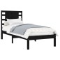 vidaXL Estructura de cama individual madera maciza negra 90x190 cm vidaXL Estructura de cama individual madera maciza negra 90x190 cm