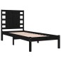 vidaXL Estructura de cama individual madera maciza negra 90x190 cm vidaXL Estructura de cama individual madera maciza negra 90x190 cm