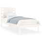 vidaXL Estructura de cama madera maciza blanco 75x190 cm vidaXL Estructura de cama madera maciza blanco 75x190 cm