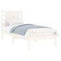 vidaXL Estructura de cama madera maciza blanco 75x190 cm vidaXL Estructura de cama madera maciza blanco 75x190 cm