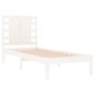 vidaXL Estructura de cama madera maciza blanco 75x190 cm vidaXL Estructura de cama madera maciza blanco 75x190 cm
