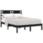 vidaXL Estructura de cama de madera maciza de pino negra 140x200 cm vidaXL Estructura de cama de madera maciza de pino negra 140x200 cm
