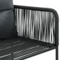 vidaXL Set de comedor de jardín de 5 piezas PVC ratán negro y marrón vidaXL Set de comedor de jardín de 5 piezas PVC ratán negro y marrón